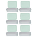 3-Cup Glass Food Storage Dishes with Plastic Lids U78464