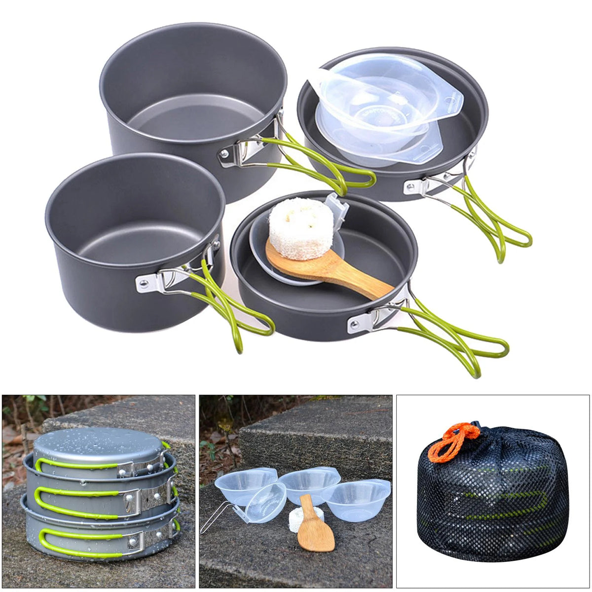 11 in 1 Portable Camping Cookware Aluminium Cooking Utensils N982209