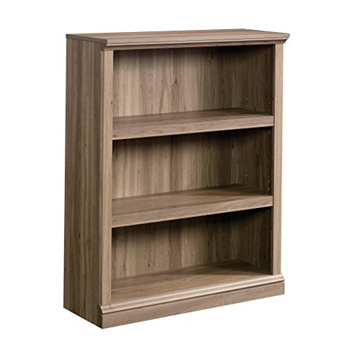 Salt Oak Finish Computer Desk with Hutch and 3-Shelf Bookcase X914348
