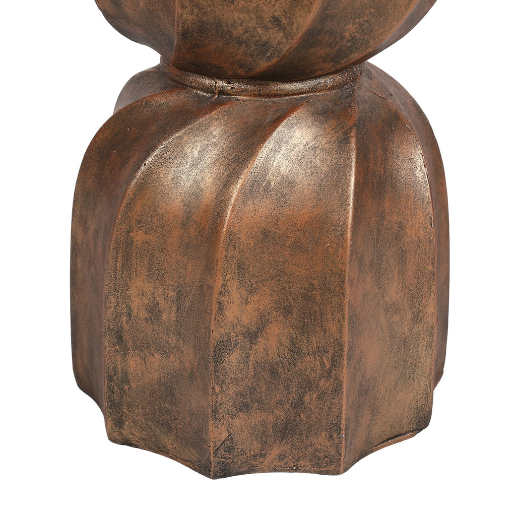 Weathered Copper Cement Stool And Side Table H975
