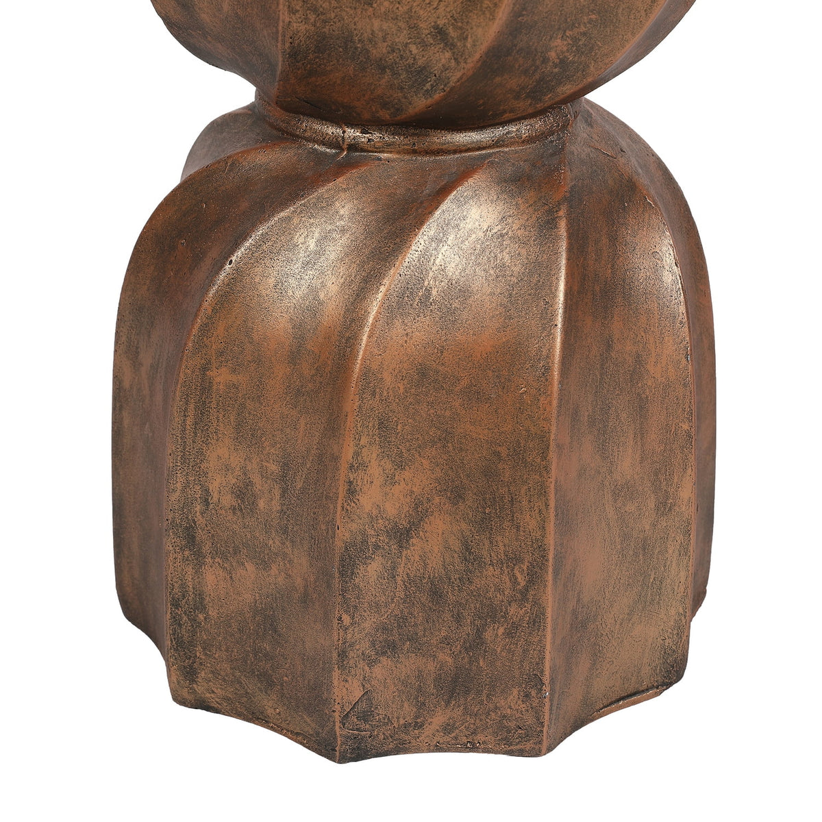 Weathered Copper Cement Stool And Side Table H975