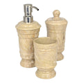 Sahara Beige Marble 3 Piece Bathroom Accessory Set F93880
