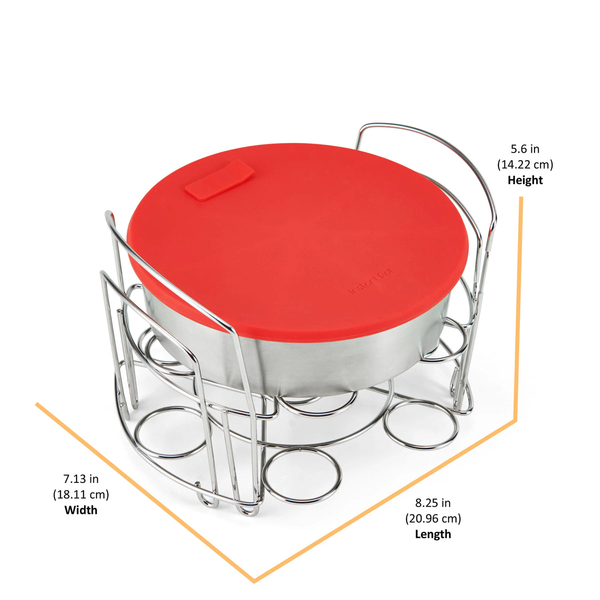 Stainless Steel Pan with Lid and Wire Egg Racks Set of 2 Z511027