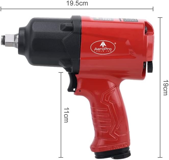 1/2-Inch Aluminum Air Impact Wrench Twin Hammer 1000FT-LB Pack of 2 K761591