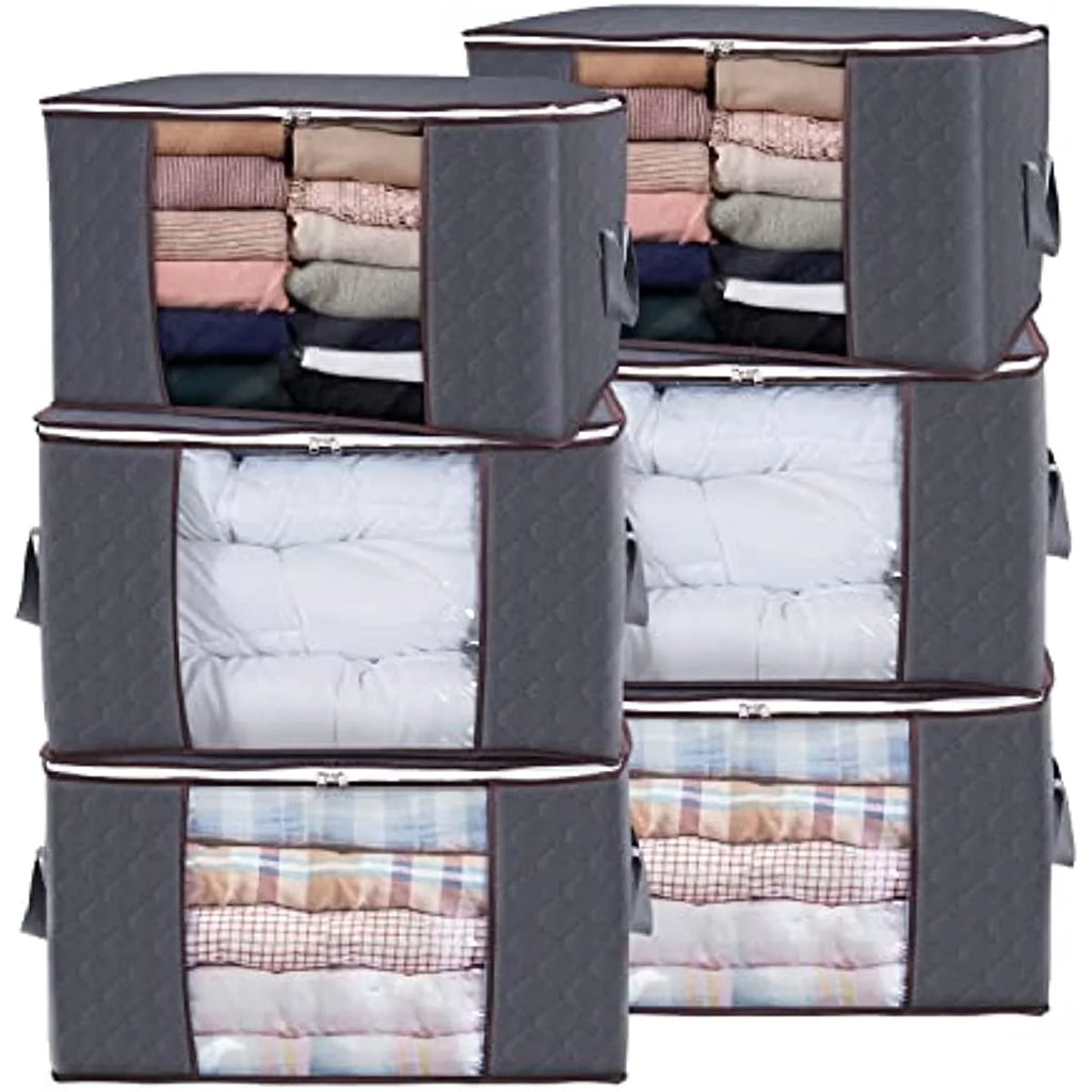Grey 3 Pack Large Storage Bags with Reinforced Handles W135719