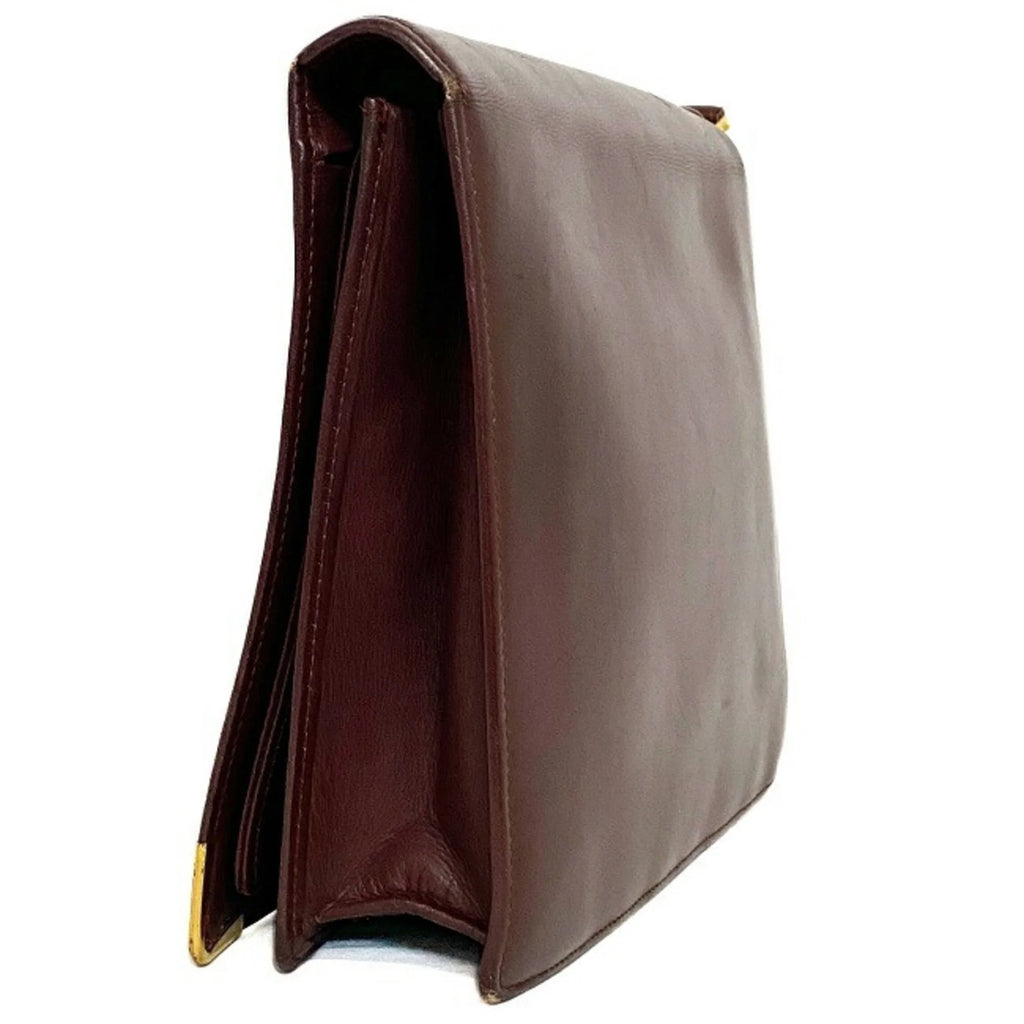 Bordeaux Leather Clutch Bag X9403