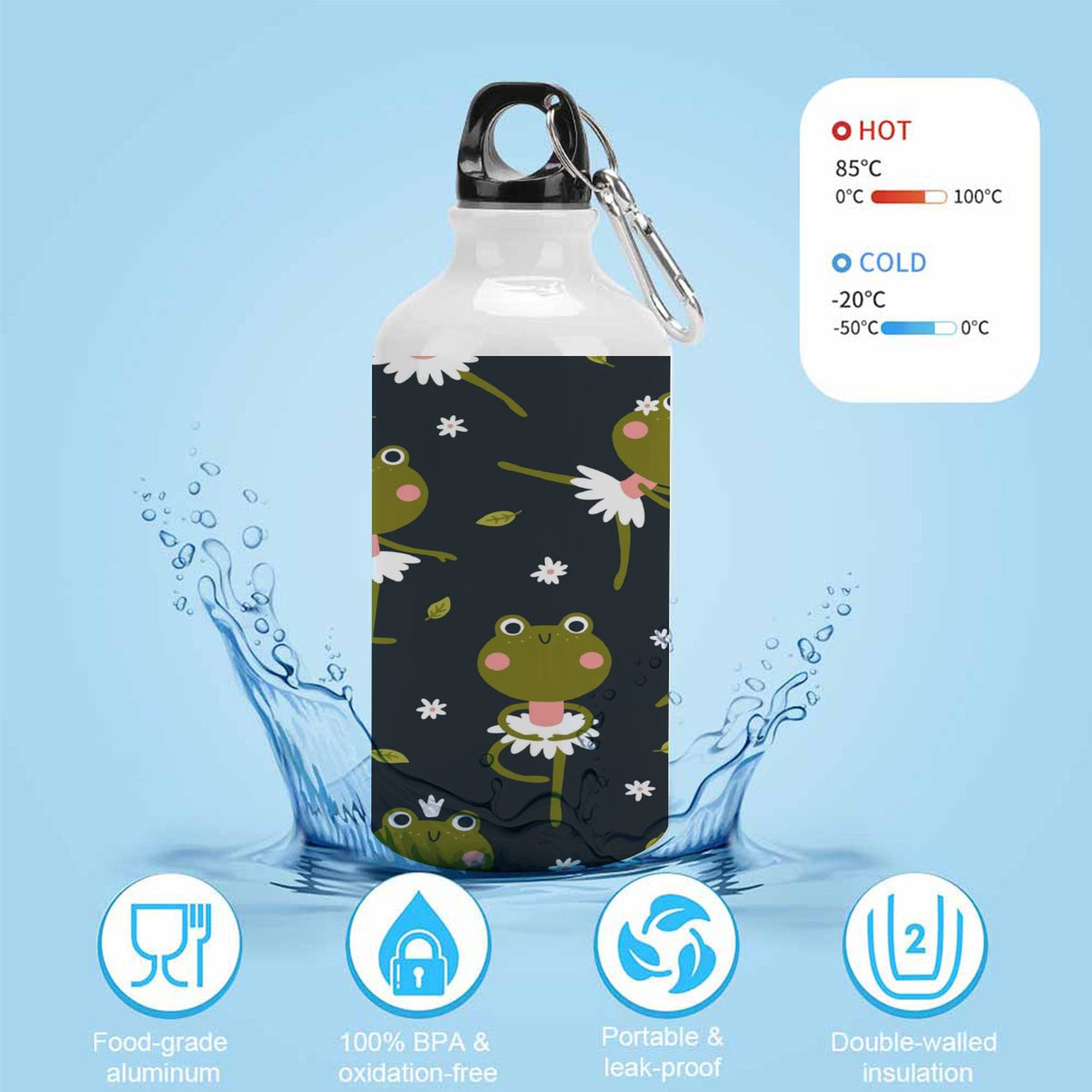 400ml Sport Aluminum Water Bottle with Twist Cap S308