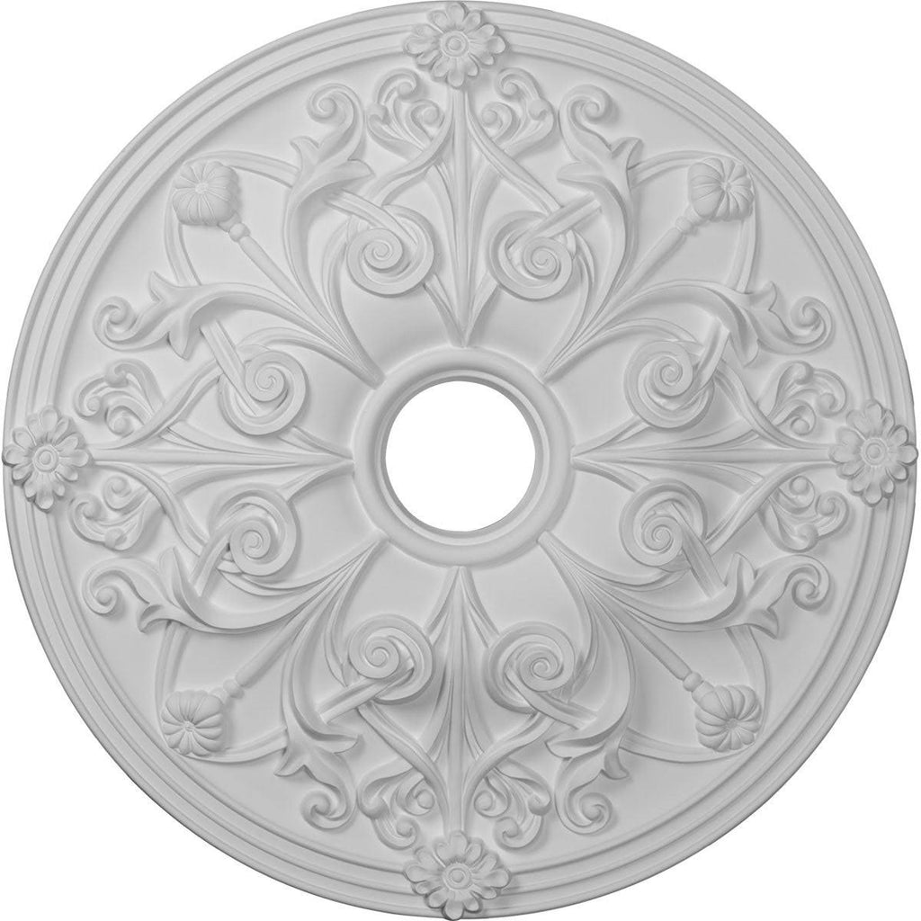 23 5/8x22OD x 3 7/8x22ID x 2 1/8x22P Hand-Painted Ceiling Medallion D71307
