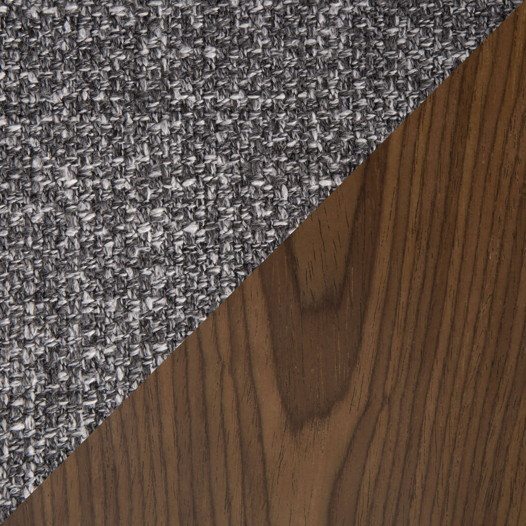 Walnut and Grey Noise Fabric Counter Stool R4285