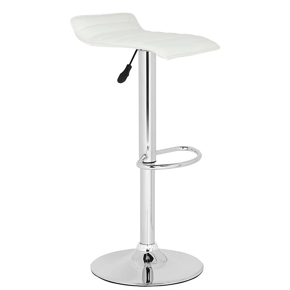 White Swivel Bar Stool S6587