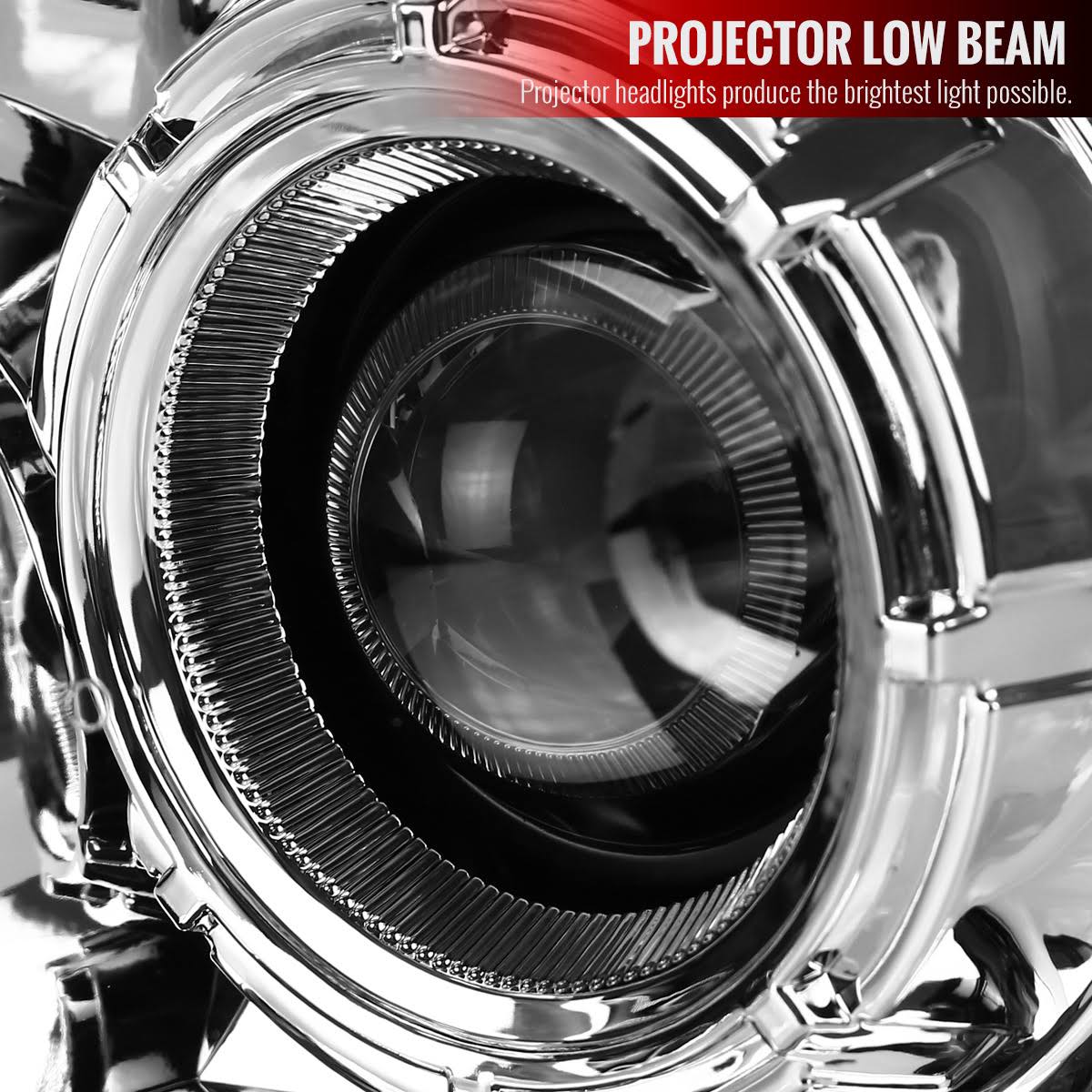 Chrome Clear Projector Headlights E1443