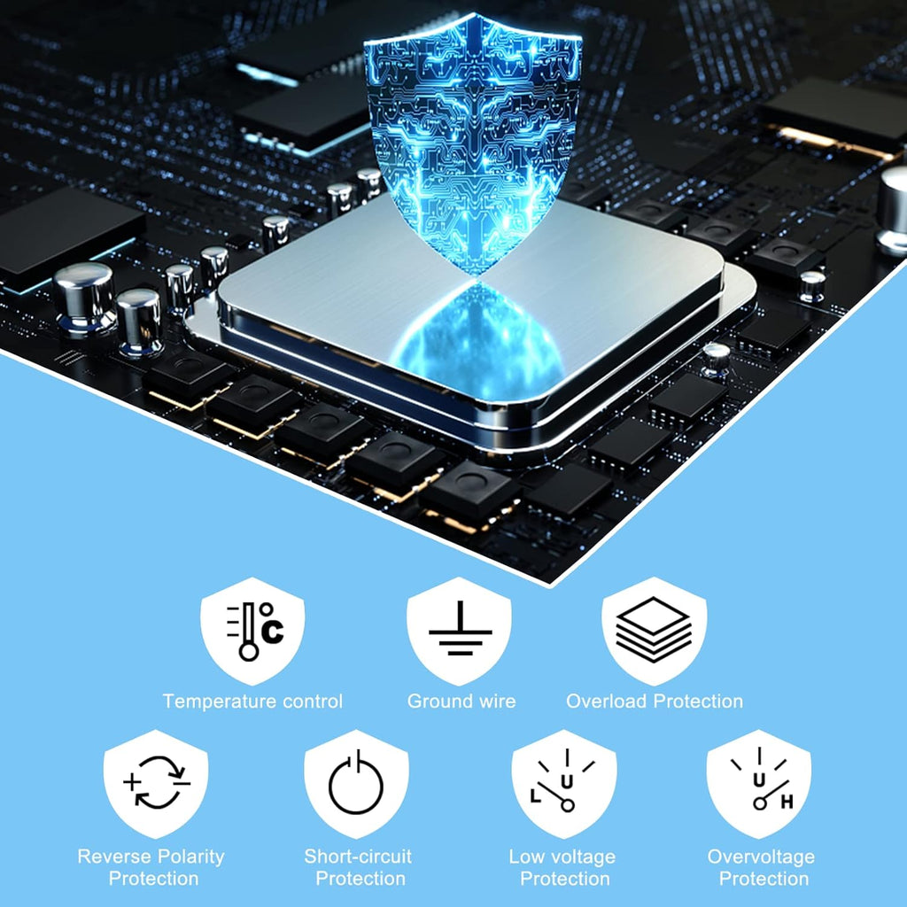 2000 Watt Pure Sine Wave Power Inverter 12V DC to 110V AC with 4 AC Outlets and USB Port C7866