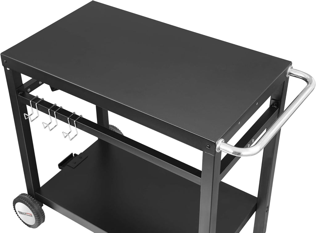 Double-Shelf Steel Dining Cart Table D9924