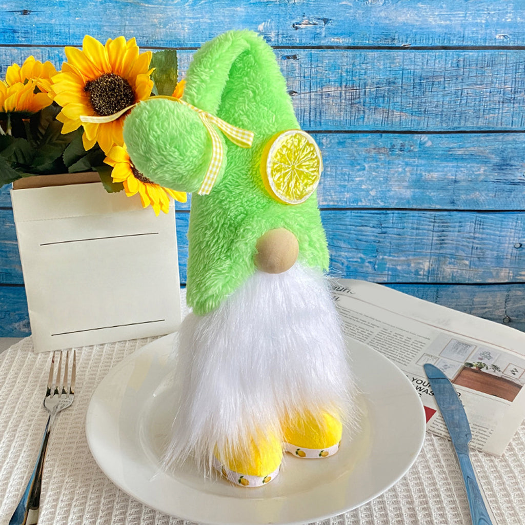 Gnomes Plush Doll Summer Style Faceless Doll Plushie Ornament Lemon Dwarf Doll Home Decor I815