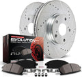 Rear Z23 Carbon Fiber Brake Pads with Drilled & Slotted Brake Rotors Kit V69718