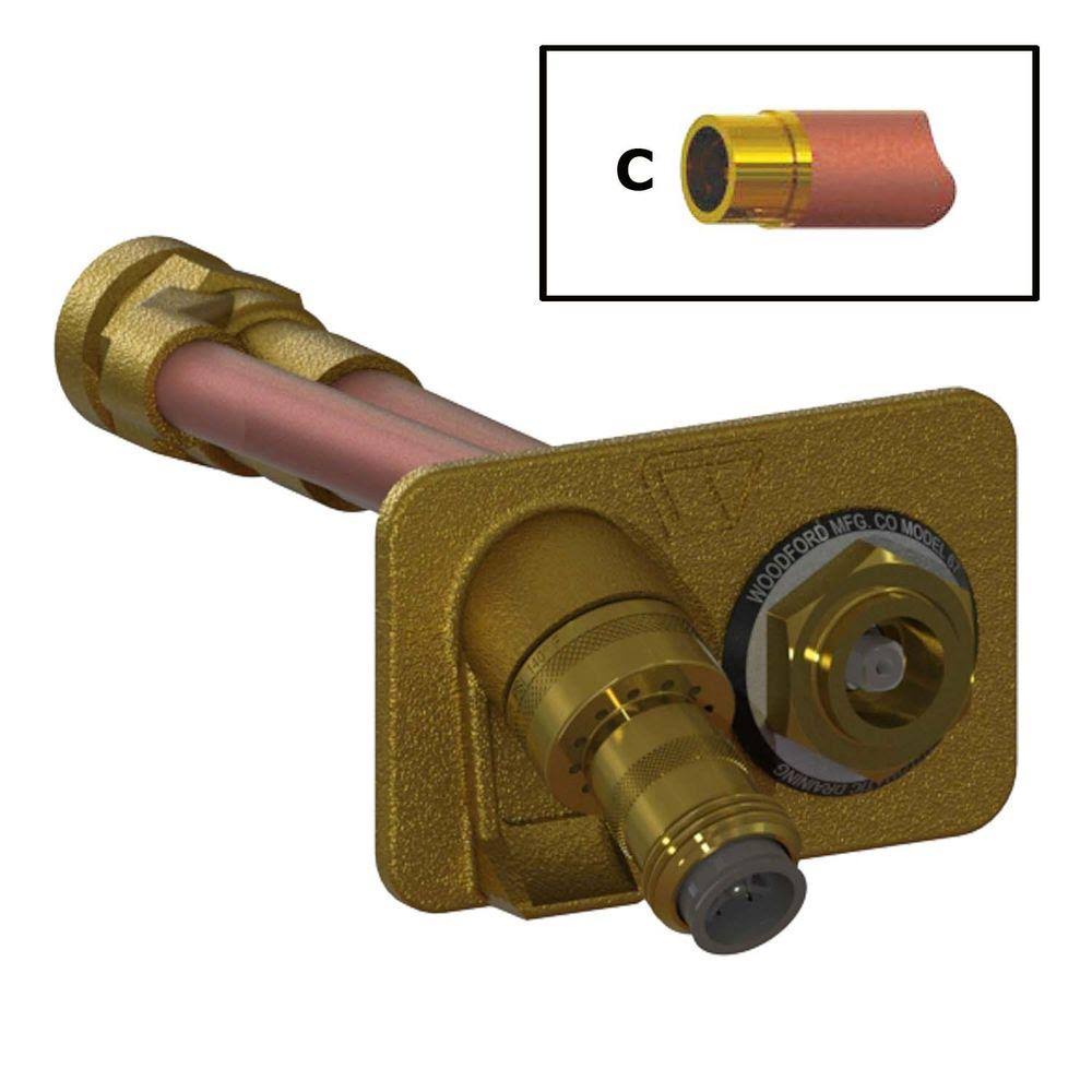 4x22 Brass Wall Hydrant I5130