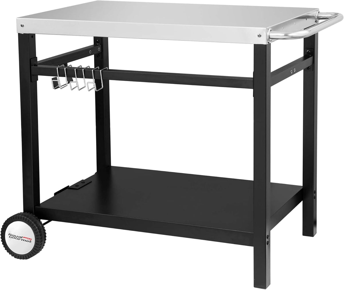 Double-Shelf Steel Dining Cart Table D9924