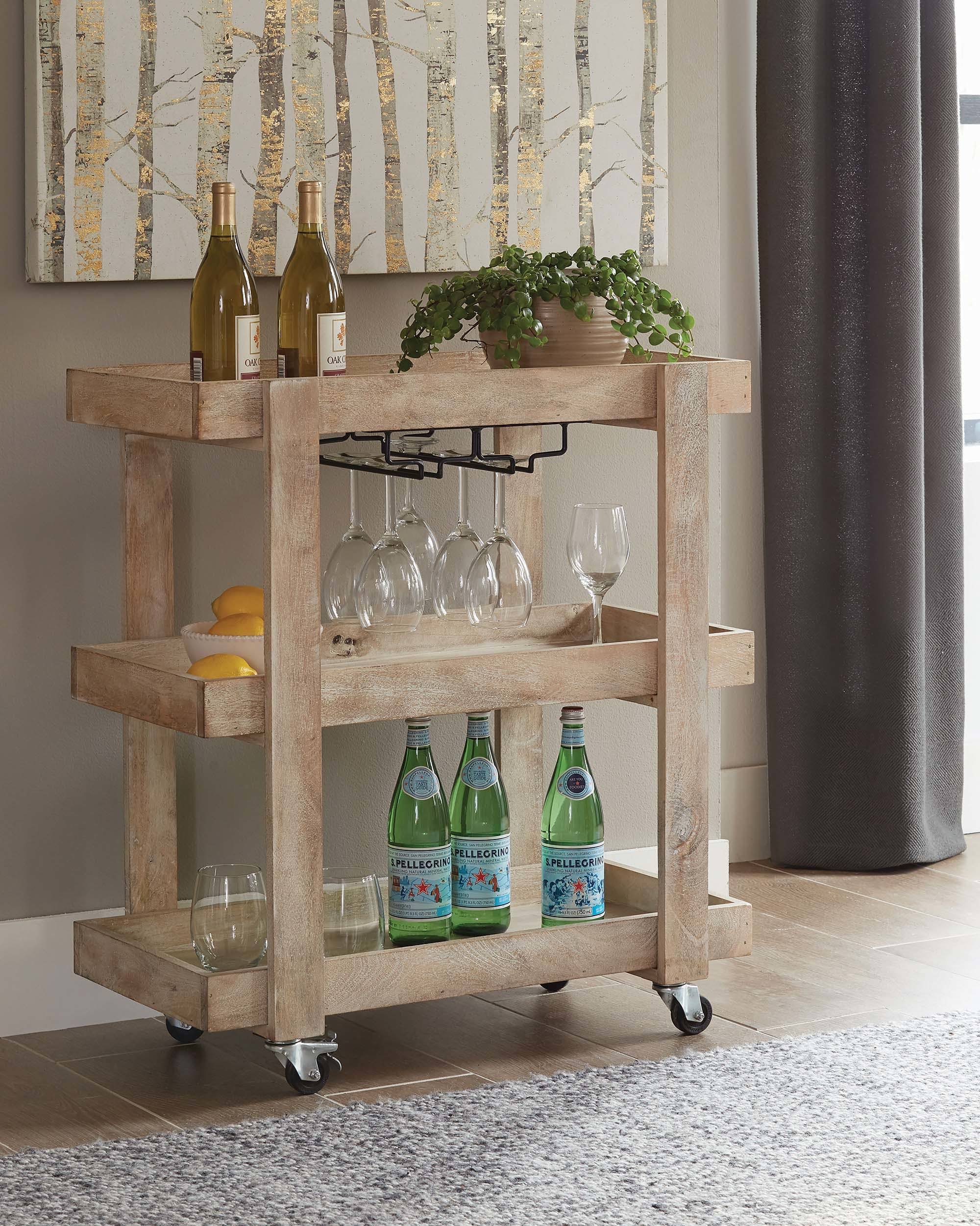 White Serving Cart W749818