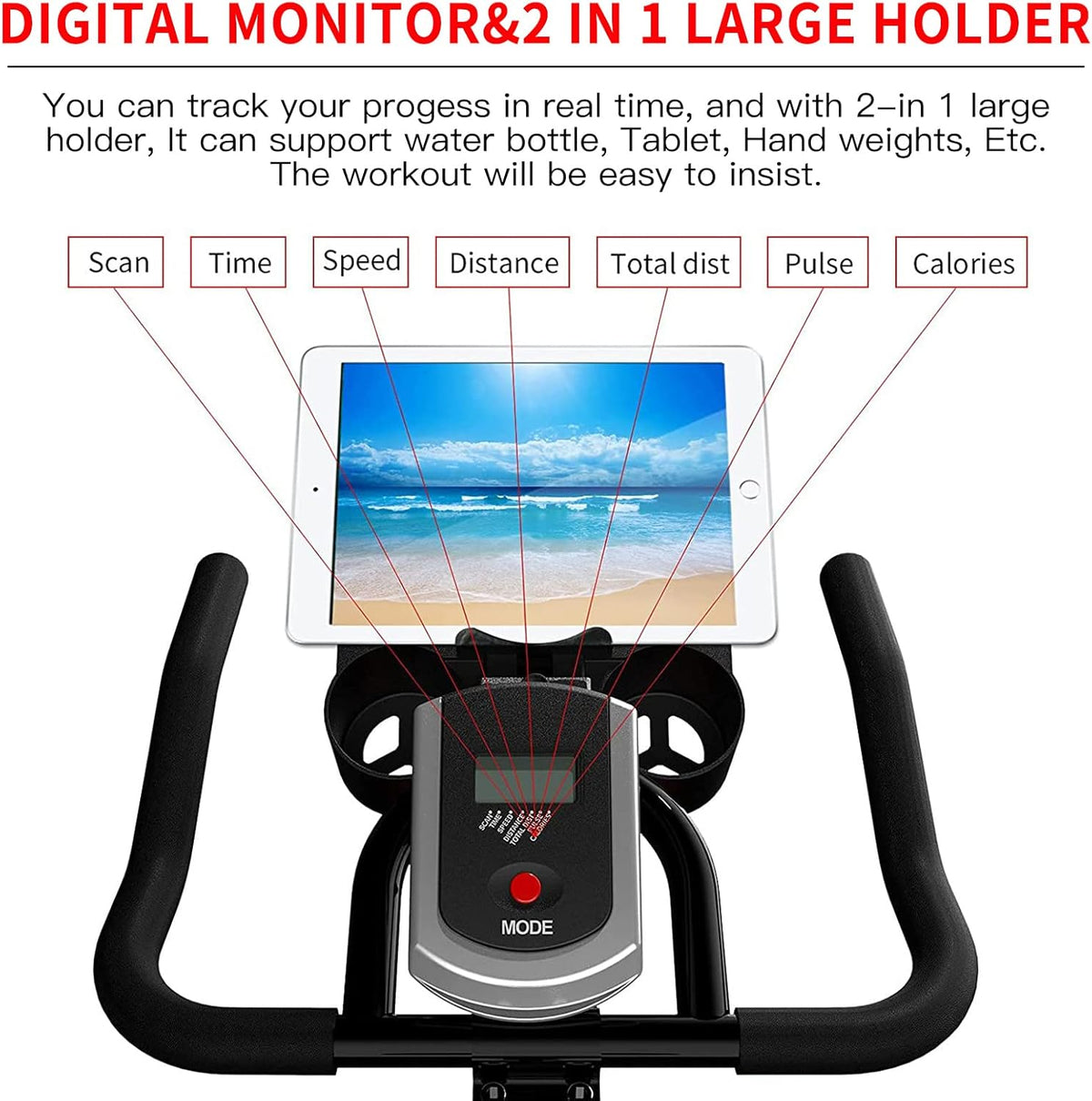 Exercise Bike with Tablet Holder Indoor Cycling Bike P4438