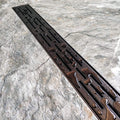24 in Rectangular Linear Shower Drain with Brickwork Pattern Grate, Brushed 304 Stainless Steel, Black Pack of 2 G6321