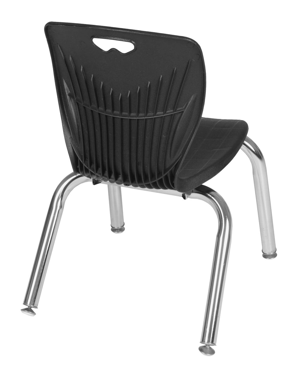 48x22 x 24x22 Height Adjustable Mobile Classroom Table - Mocha Walnut & 2 Stack Chairs - Black W72866