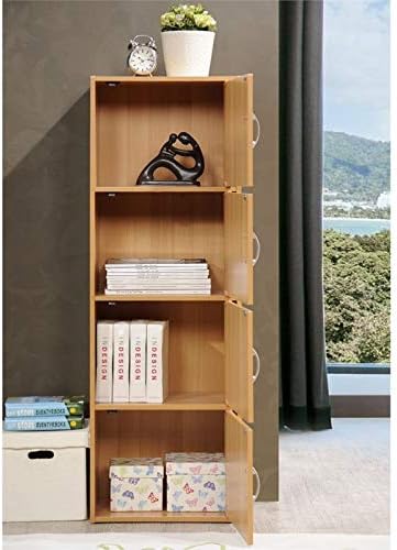 4 Shelf 4 Door Bookcase in Beech N334