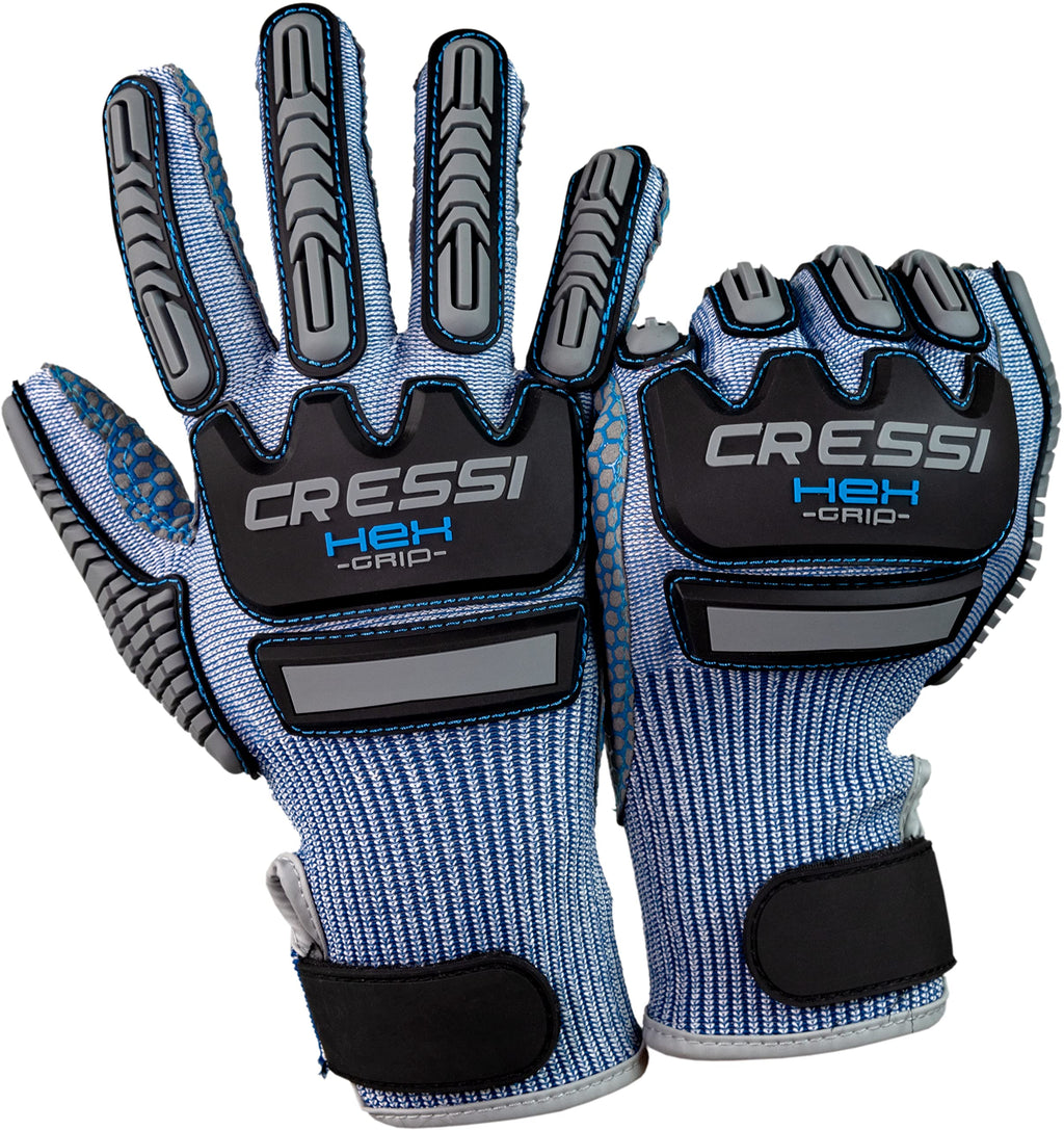 Blue Medium Hex Grip Gloves M621495