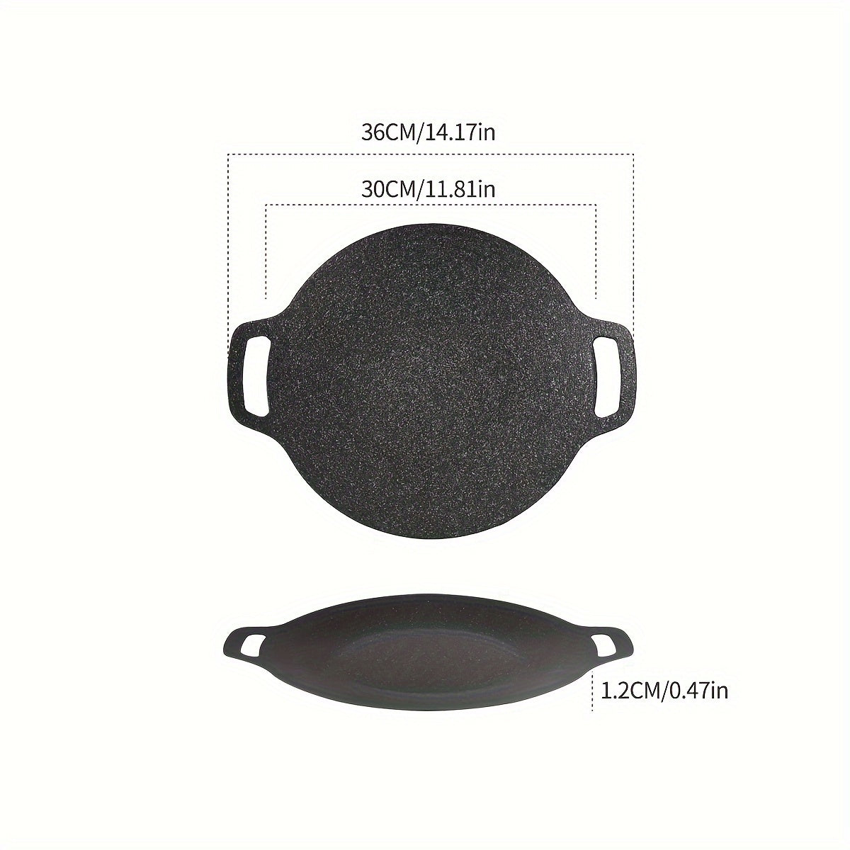 Non-stick Coating Round BBQ Grill Pan N115412