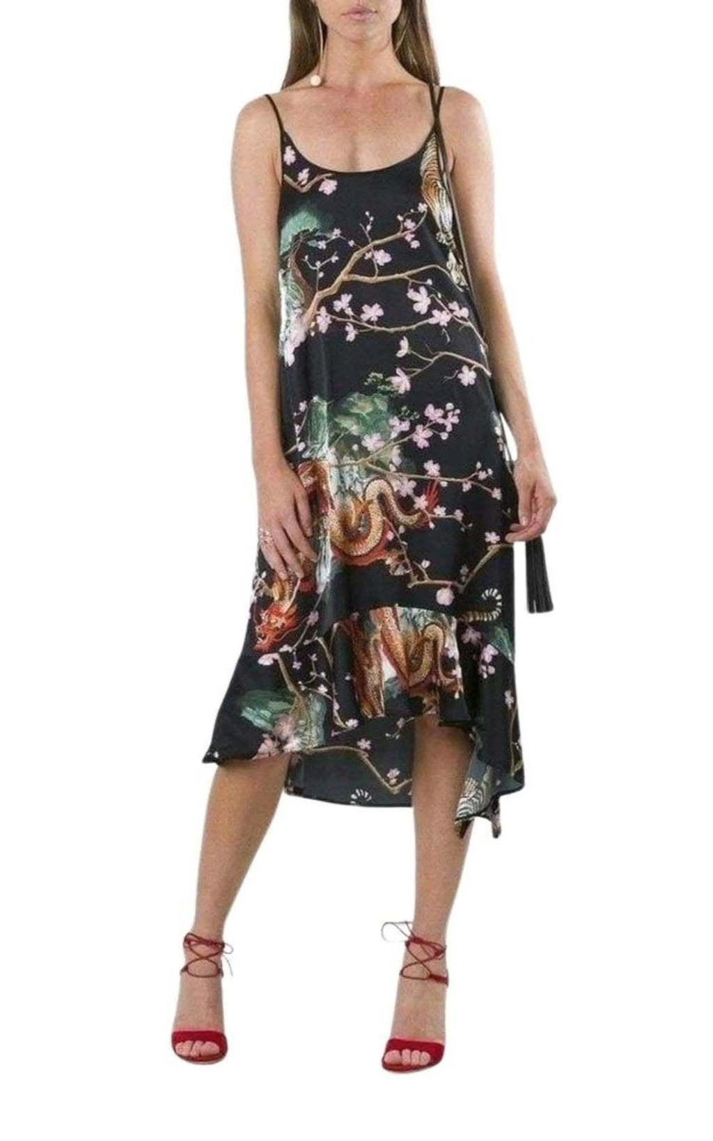 Asymmetric Printed Dress S7576