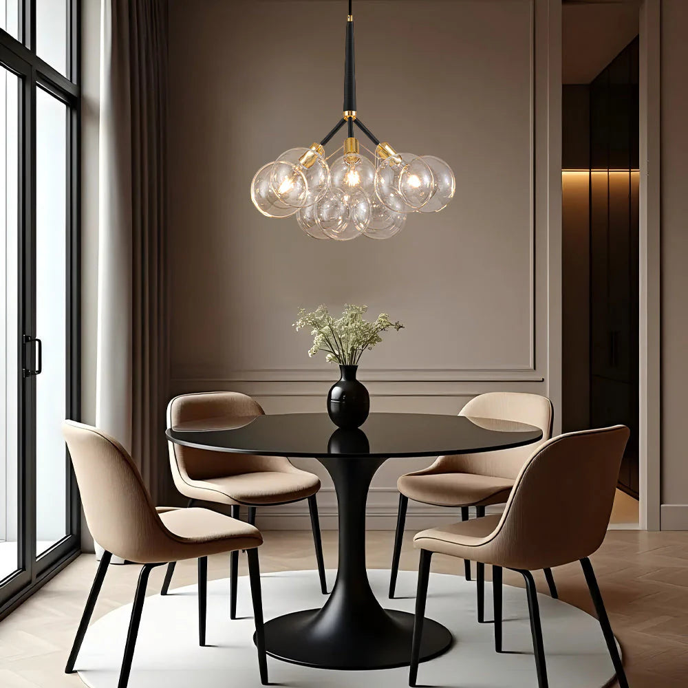 3-Light Glass Bubble Chandelier A410210