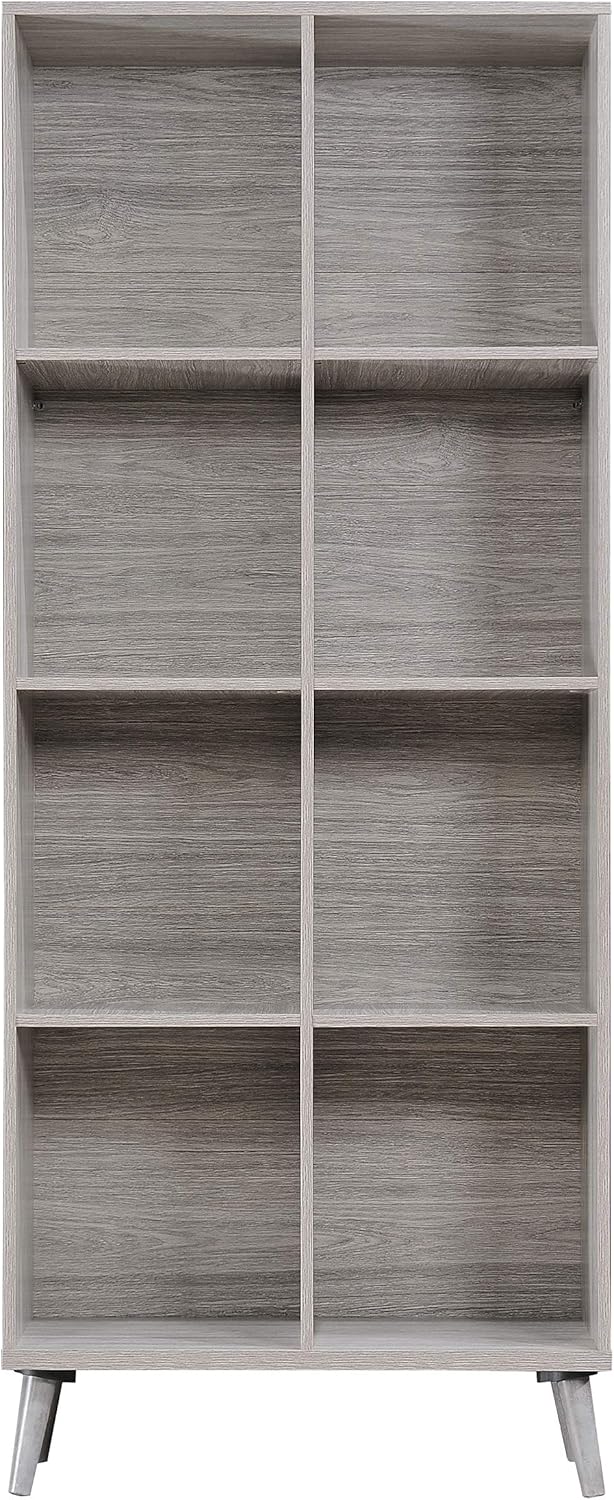 Grey Oak Finish Faux Wood Bookcase Z61599