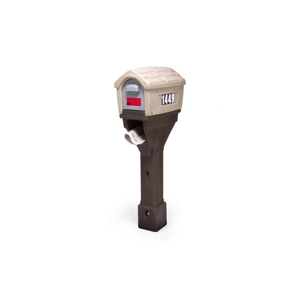 Sandstone / Espresso Mailbox Post E324