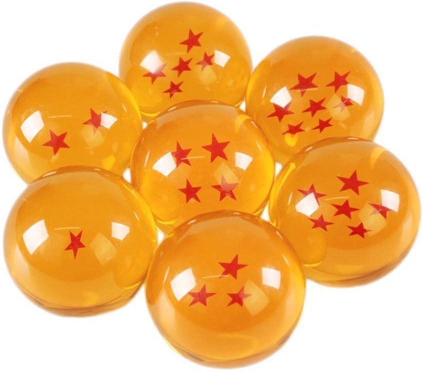 7 Pcs Crystal Glass 3D Stars Balls with Gift Box P681712