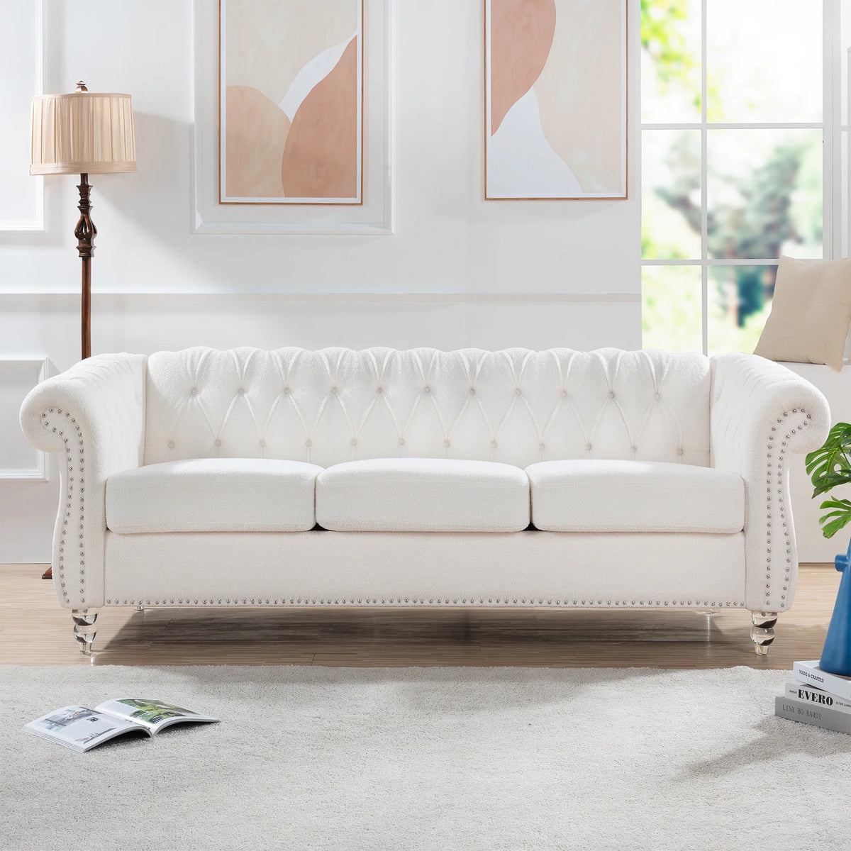 Rolled Arm Chesterfield 3 Seater Sofa A50121