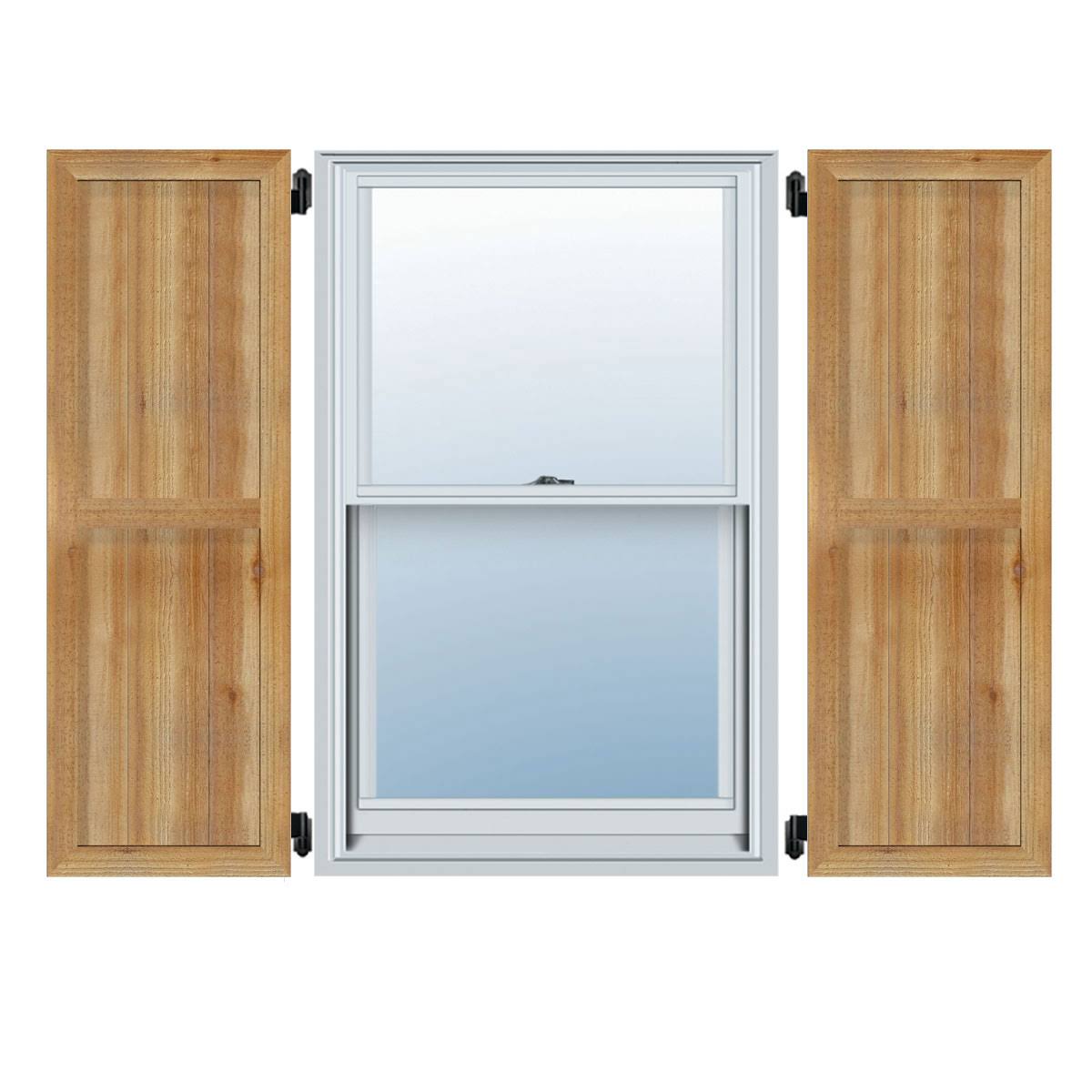 Framed Board-n-Batten Shutters, Rough Sawn Western Red Cedar (Per Pair) O70608