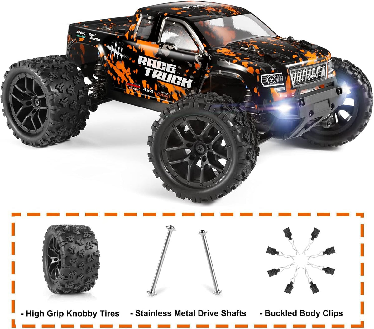 1:18 Scale 4X4 Off Road Remote Control Truck with 2 Batteries H506