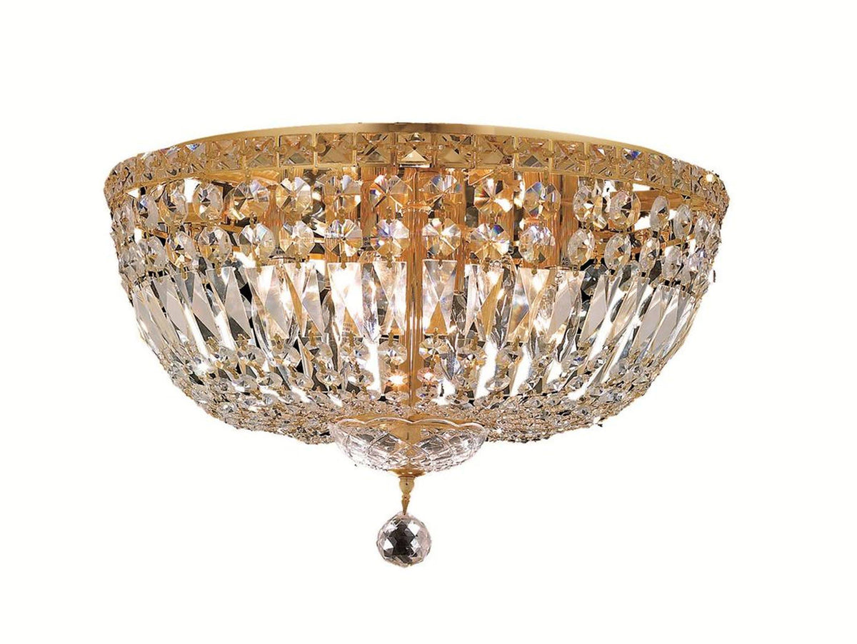 8 Light Gold Flush Mount Crystal M695