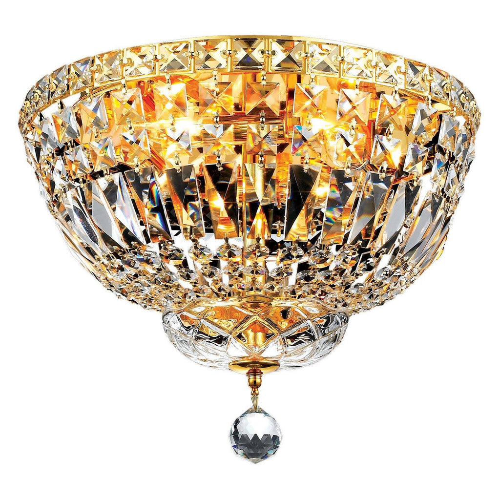 8 Light Gold Flush Mount Crystal M695