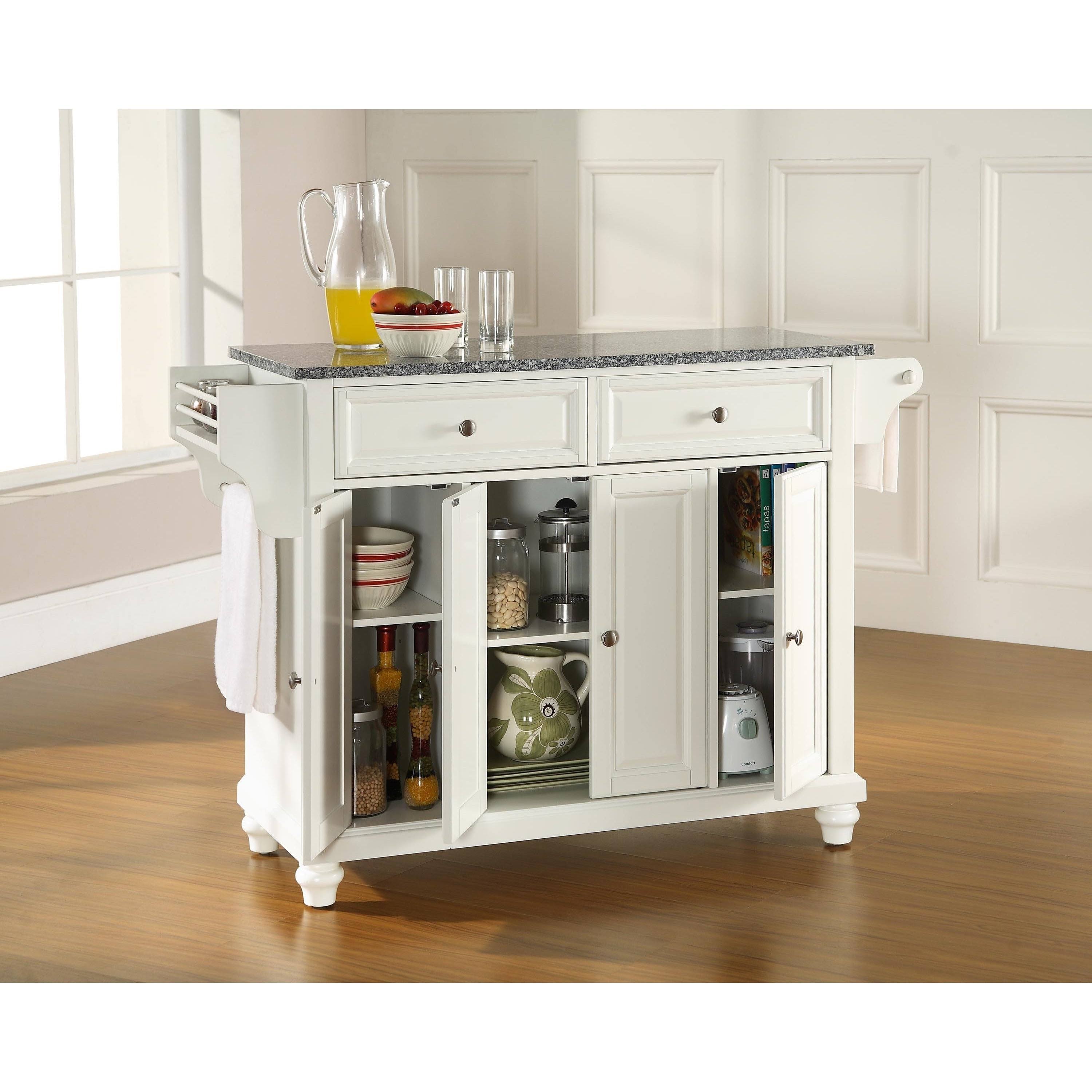 White Granite Top Kitchen Island M261
