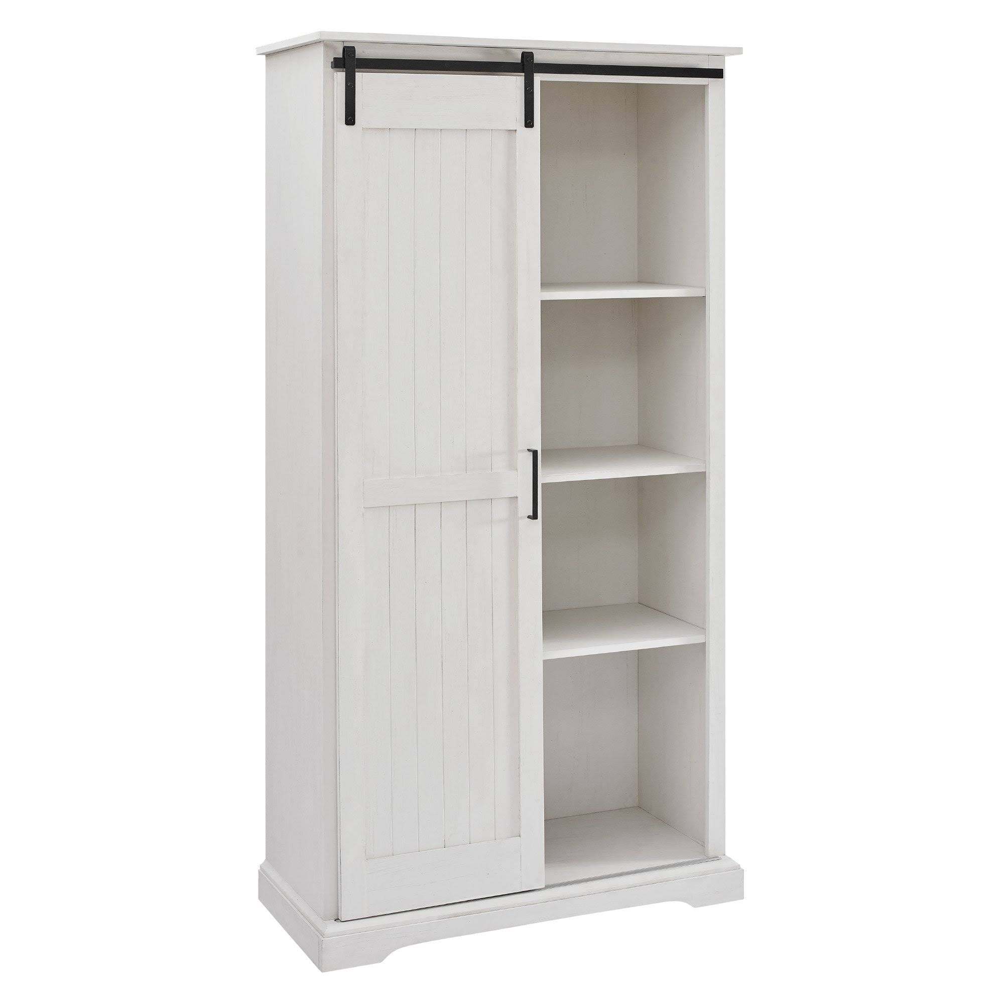 Brushed White Sliding Door Cabinet R910235
