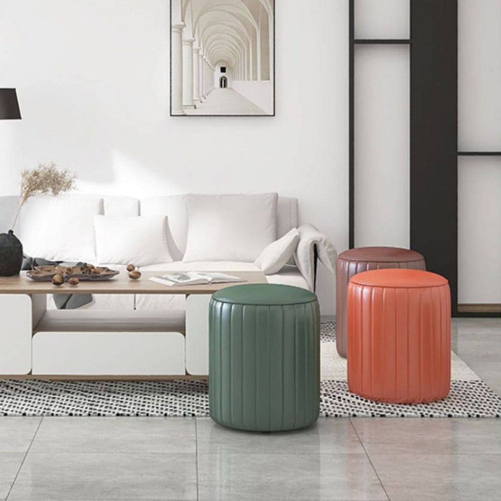 Soft Leather Makeup Stool E687517
