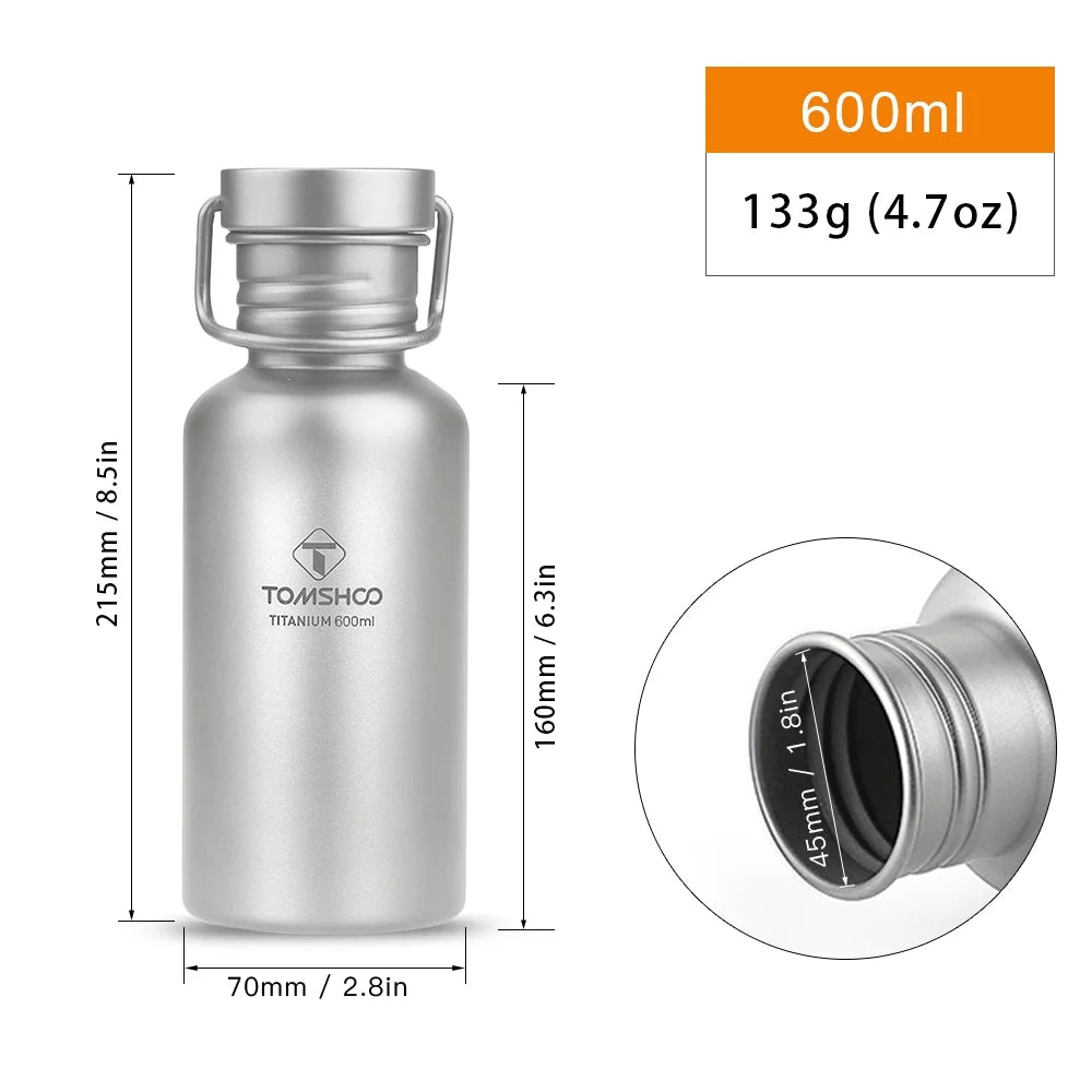 600ml Full Titanium Ultralight Outdoor Bottle S450