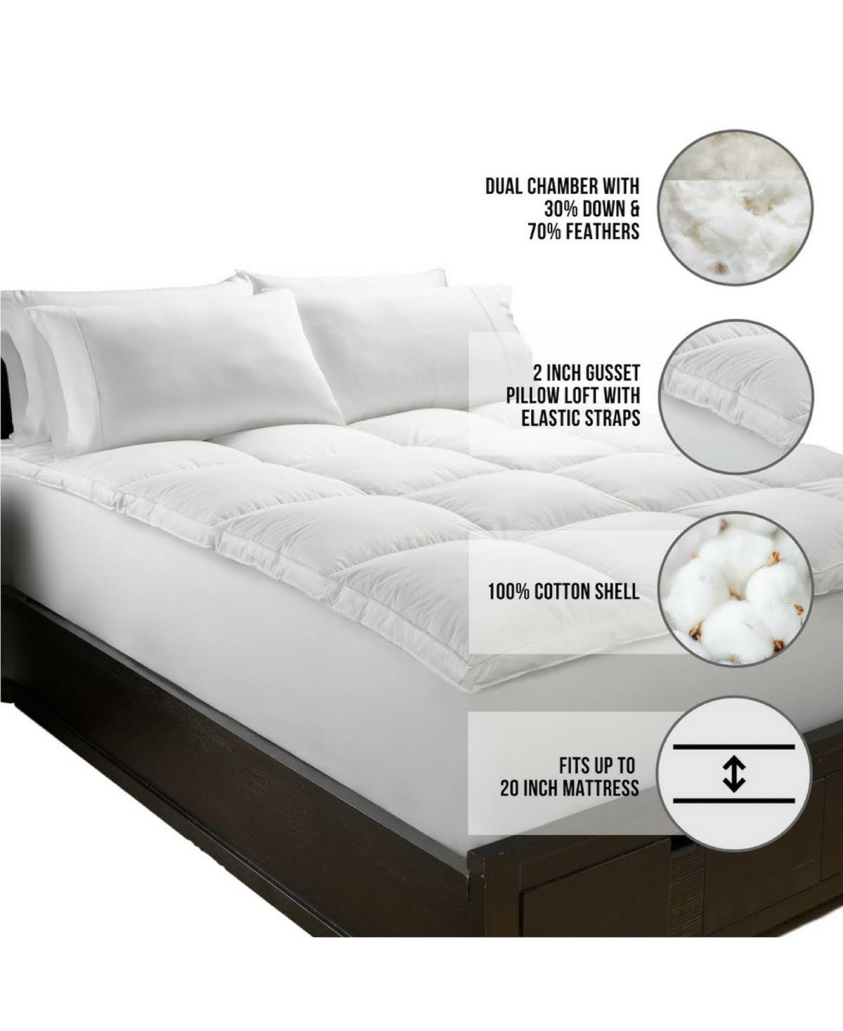 White Queen Down Feather Bed F10791