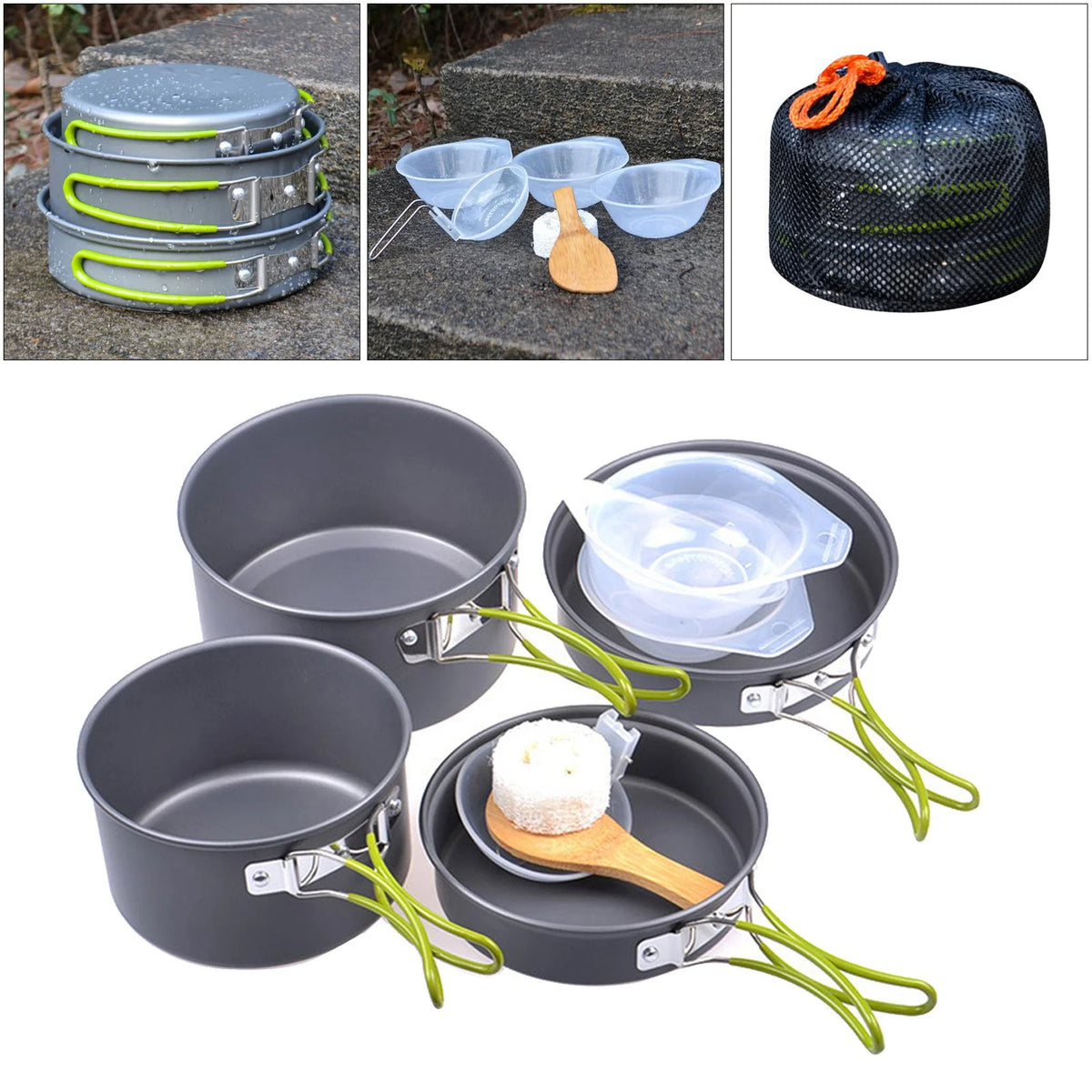 11 in 1 Portable Camping Cookware Aluminium Cooking Utensils N982209