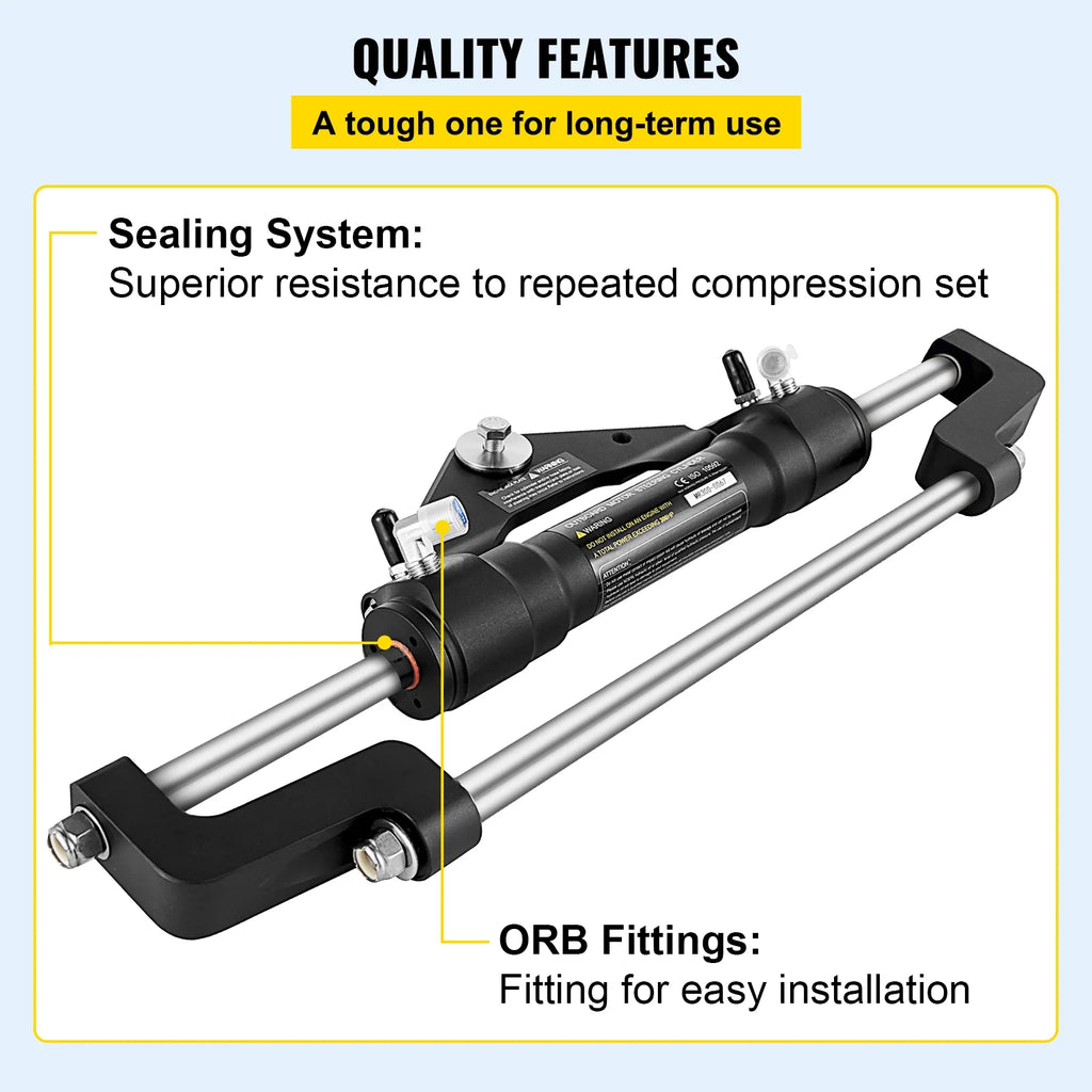 Hydraulic Steering Cylinder 300 HP Front Mount Outboard P58708