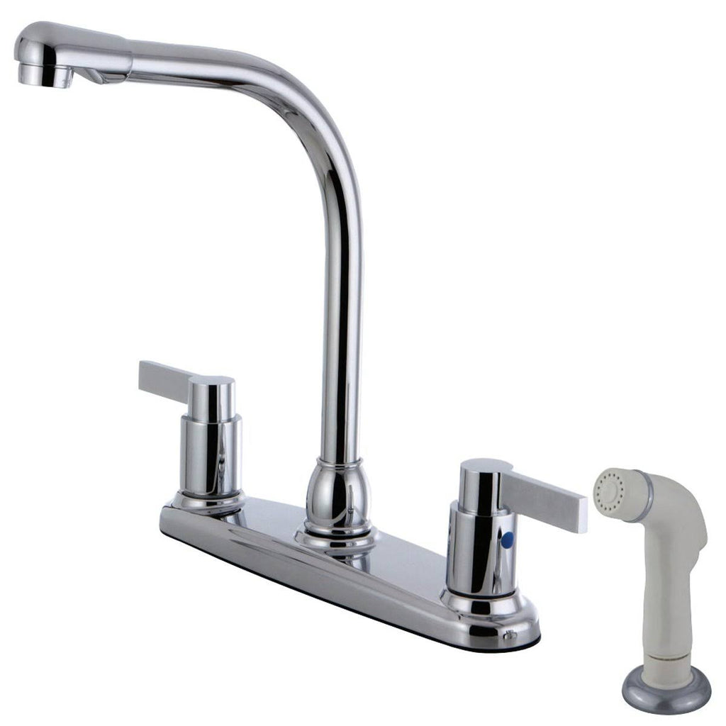 8x22 Centerset Kitchen Faucet with Sprayer, Brushed Nickel Y399
