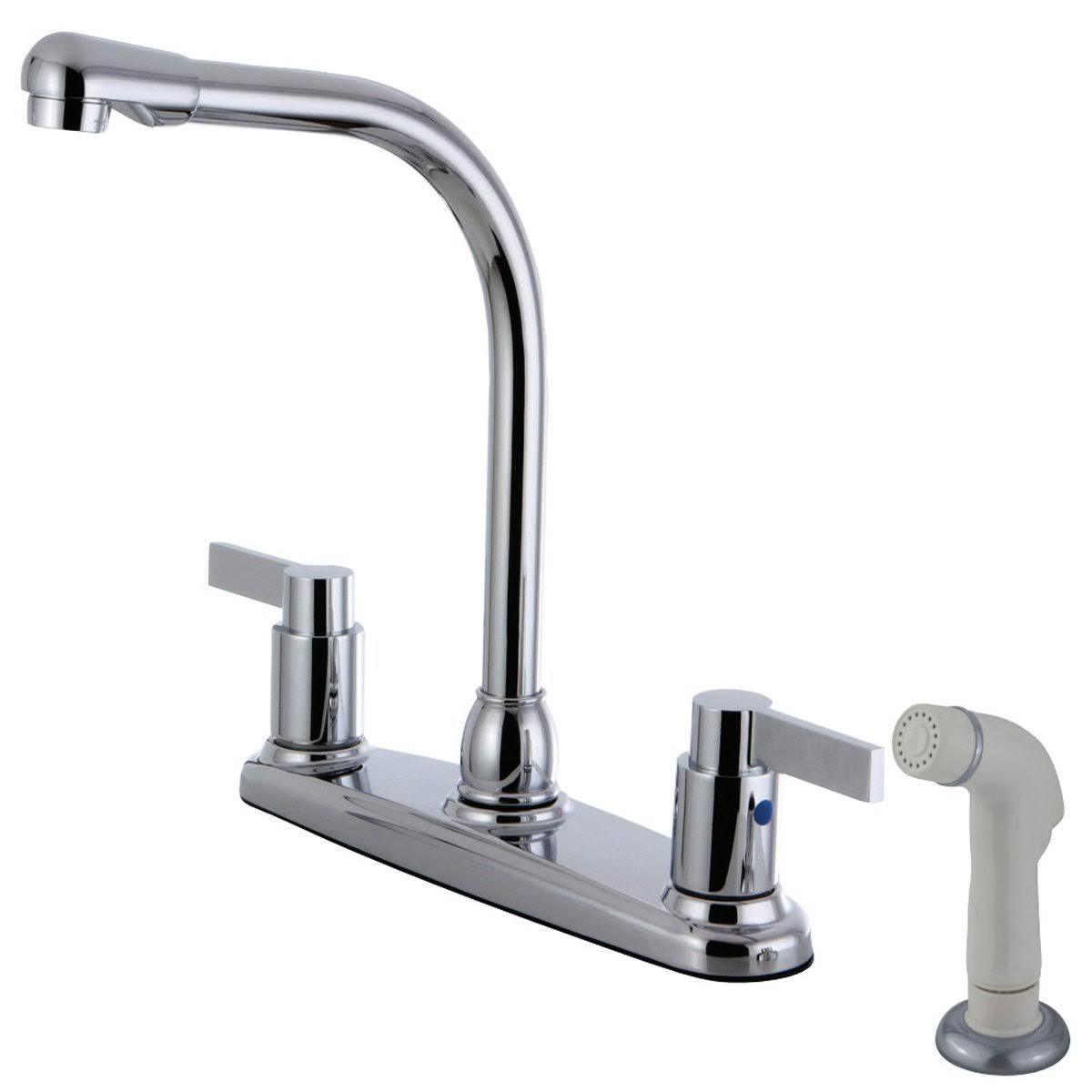 8x22 Centerset Kitchen Faucet with Sprayer, Brushed Nickel Y399