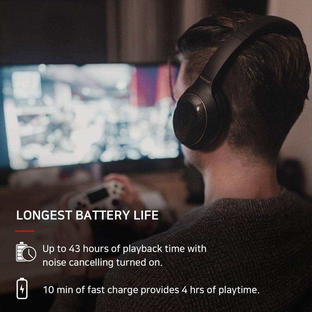 900 Legacy Digital Hybrid Active Noise Cancelling Headphones, Wireless AptX Bluetooth Over Ears, 43 Hours of Playback F91674