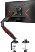 Single Gaming Monitor Stand with C Clamp and Grommet Mounting Base Y7454