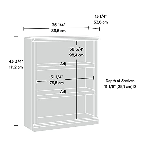 Salt Oak Finish Computer Desk with Hutch and 3-Shelf Bookcase X914348